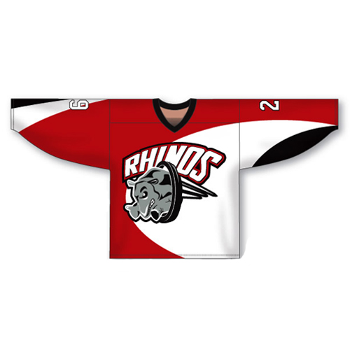 Albino Rhinos Red Hockey Jersey